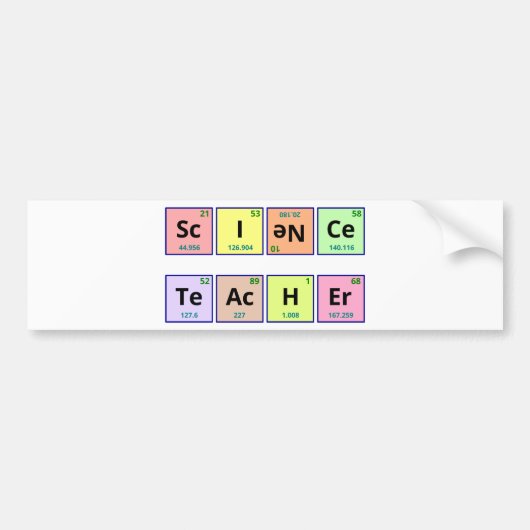 Autocollant De Voiture Professeur de Sciences (Devant)