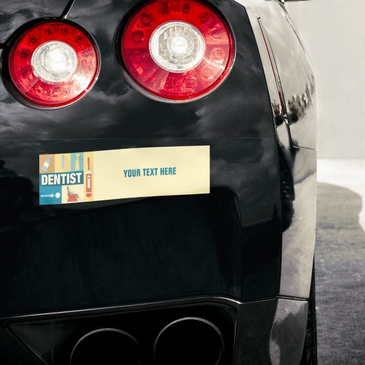 Autocollant De Voiture Professionnel Dentiste Iconique Conçu