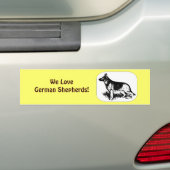 Autocollant De Voiture Profil de berger (En voiture)
