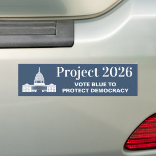Autocollant De Voiture Projet 2026 Vote pour la démocratie