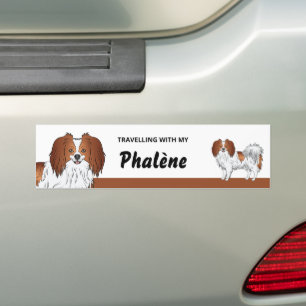 Autocollant De Voiture Propriétaire de Phalène Rouge et Blanc Mignon