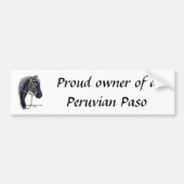 Autocollant De Voiture Propriétaire fier d'un Paso péruvien (Devant)
