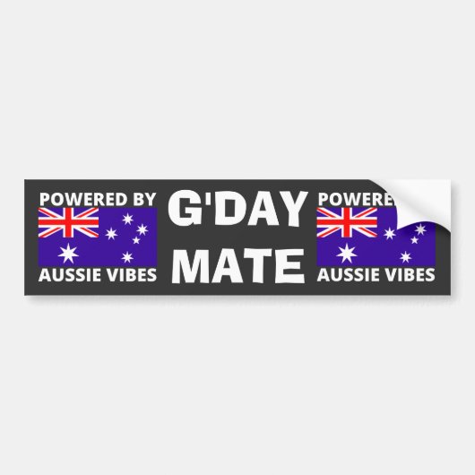 Autocollant De Voiture Propulsé par Aussie Vibes (Devant)