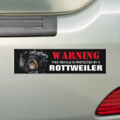 Autocollant De Voiture Protected by a Rottweiler (En voiture)