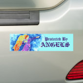 Autocollant De Voiture Protégé Par Anges Sticker Bumper (En voiture)