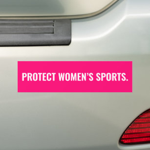 Autocollant De Voiture Protéger le minimaliste rose vif féminin