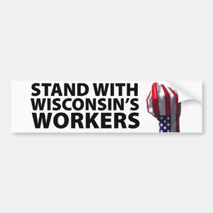 Autocollant De Voiture Protestations du Wisconsin