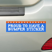 Autocollant De Voiture Proud to have a bumper sticker (En voiture)