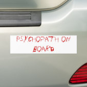 Autocollant De Voiture psychopathe à bord (En voiture)