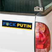 Autocollant De Voiture Puck s'oppose à Poutine drapeau ukrainien ukrainie (Sur camion)