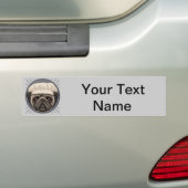 Autocollant De Voiture Pug Chef (En voiture)