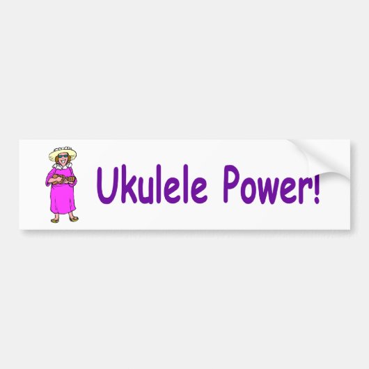 Autocollant De Voiture Puissance d'ukulélé ! (Devant)