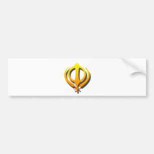 Autocollant De Voiture Punjabi sikh de Khanda Khalsa Sikhisme