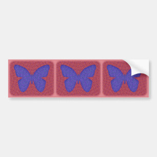 Autocollant De Voiture Purple and Red Butterfly