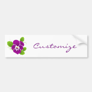 Autocollant De Voiture Purple Pansy Flower Thunder_Cove