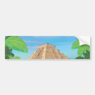 Autocollant De Voiture Pyramide aztèque