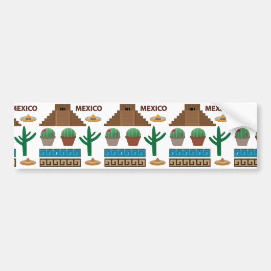 Autocollant De Voiture pyramide mexicaine (Devant)