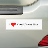 Autocollant De Voiture Qualifications de pensée critiques du coeur I (En voiture)