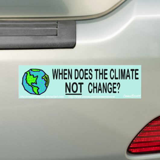 Autocollant De Voiture Quand le climat ne change-t-il pas ? (En voiture)