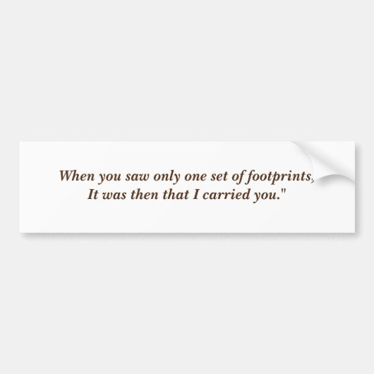 Autocollant De Voiture Quand vous n'avez vu qu'un jeu d'empreintes (Devant)