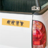 Autocollant De Voiture Quartet des éléphants (Sur camion)