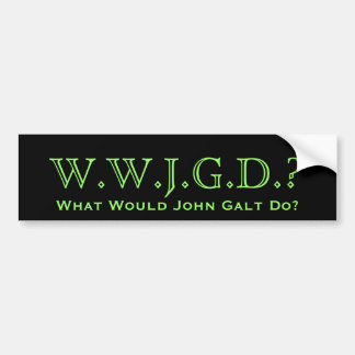 Autocollant De Voiture Que John Galt ferait-il ? Adhésif pour pare-chocs