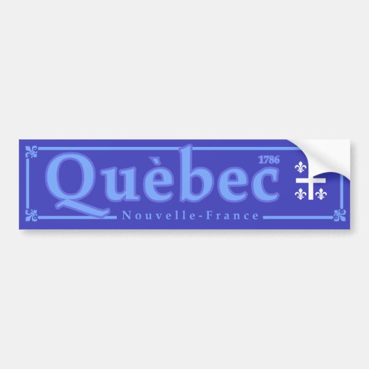 Autocollant De Voiture Québec. La Nouvelle-France (Devant)