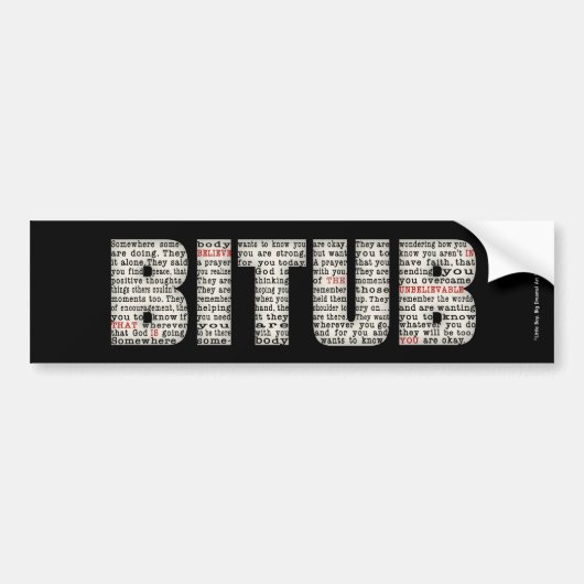 Autocollant De Voiture Quelque part (BITUB) (Devant)