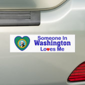 Autocollant De Voiture Quelqu'un à Washington m'aime (En voiture)