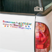 Autocollant De Voiture Quelqu'Un Avec AUTISME Me Rend Souriant (Sur camion)