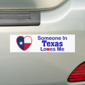 Autocollant De Voiture Quelqu'un dans le Texas m'aime (En voiture)