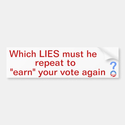 Autocollant De Voiture Quels mensonges gagneront votre vote (Devant)