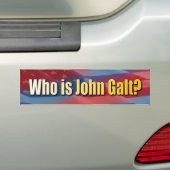 Autocollant De Voiture Qui est John Galt ? (En voiture)