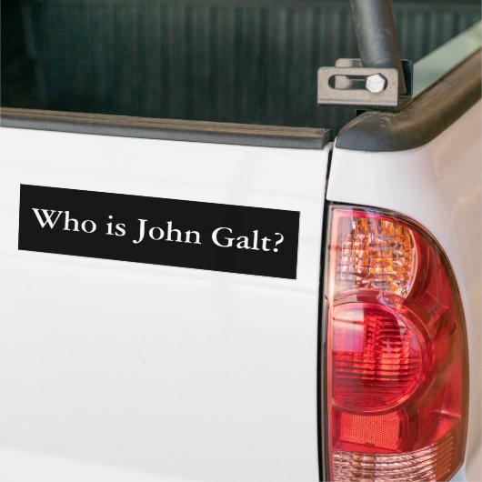 Autocollant De Voiture Qui est John Galt ? Adhésif pour pare-chocs d'Ayn (Sur camion)