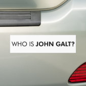 Autocollant De Voiture Qui est John Galt ? La question (En voiture)