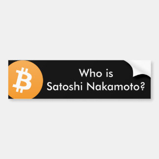 Autocollant De Voiture Qui est Satoshi Nakamoto ? Adhésif pour pare-chocs