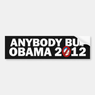 Autocollant De Voiture Quiconque mais Obama - 2012