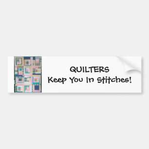 Autocollant De Voiture Quilters vous maintiennent dans les points !
