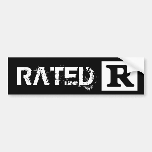 Autocollant De Voiture R évalué, système de notation (Devant)