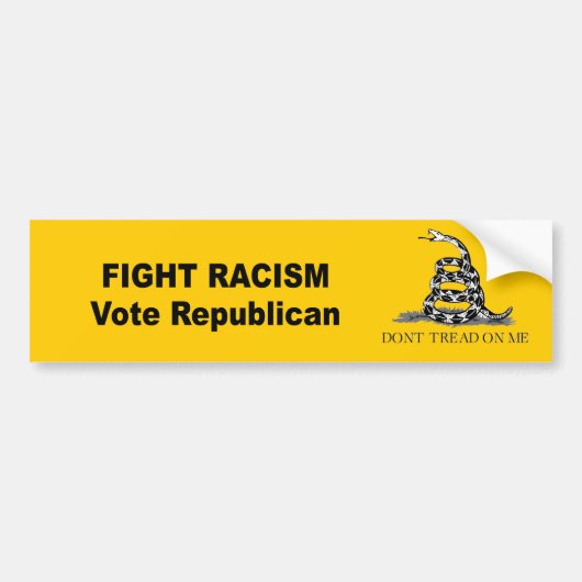Autocollant De Voiture Racisme de combat - républicain de vote (Devant)