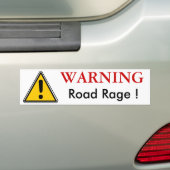Autocollant De Voiture Rage D'AVERTISSEMENT Bumpersticker de route (En voiture)