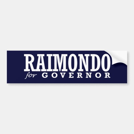 AUTOCOLLANT DE VOITURE RAIMONDO POUR LE GOUVERNEUR 2014 (Devant)