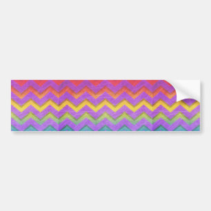 Autocollant De Voiture Rainbow Chevron par Shirley Taylor