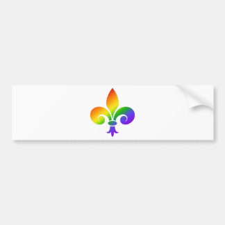 Autocollant De Voiture Rainbow Fleur de Lis de fantaisie