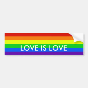 Autocollant De Voiture Rainbow Love is Love Gay pride LGBTQ Cute