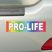Autocollant De Voiture Rainbow Pro-Life (En voiture)