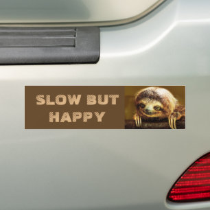 Autocollant De Voiture Ralentissez mais paresse heureuse