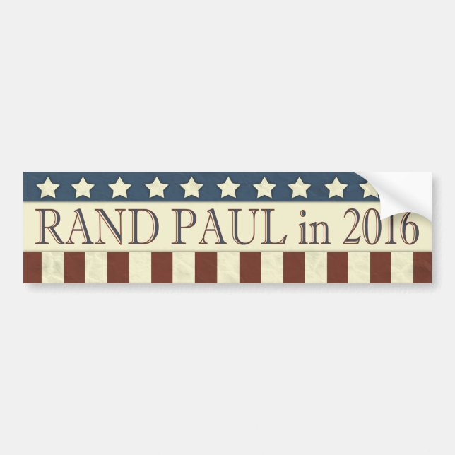 Autocollant De Voiture Rand Paul Président 2016 Stars Stripes (Devant)