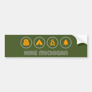 Autocollant De Voiture Randonnée dans le Michigan