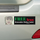Autocollant De Voiture RAPPEL IRAN LIBRE Mahsa Amini (En voiture)